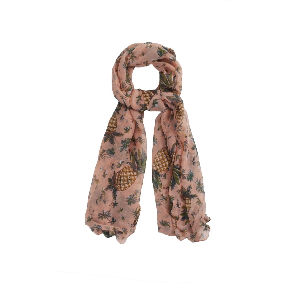 Scarf retro pineapple pink