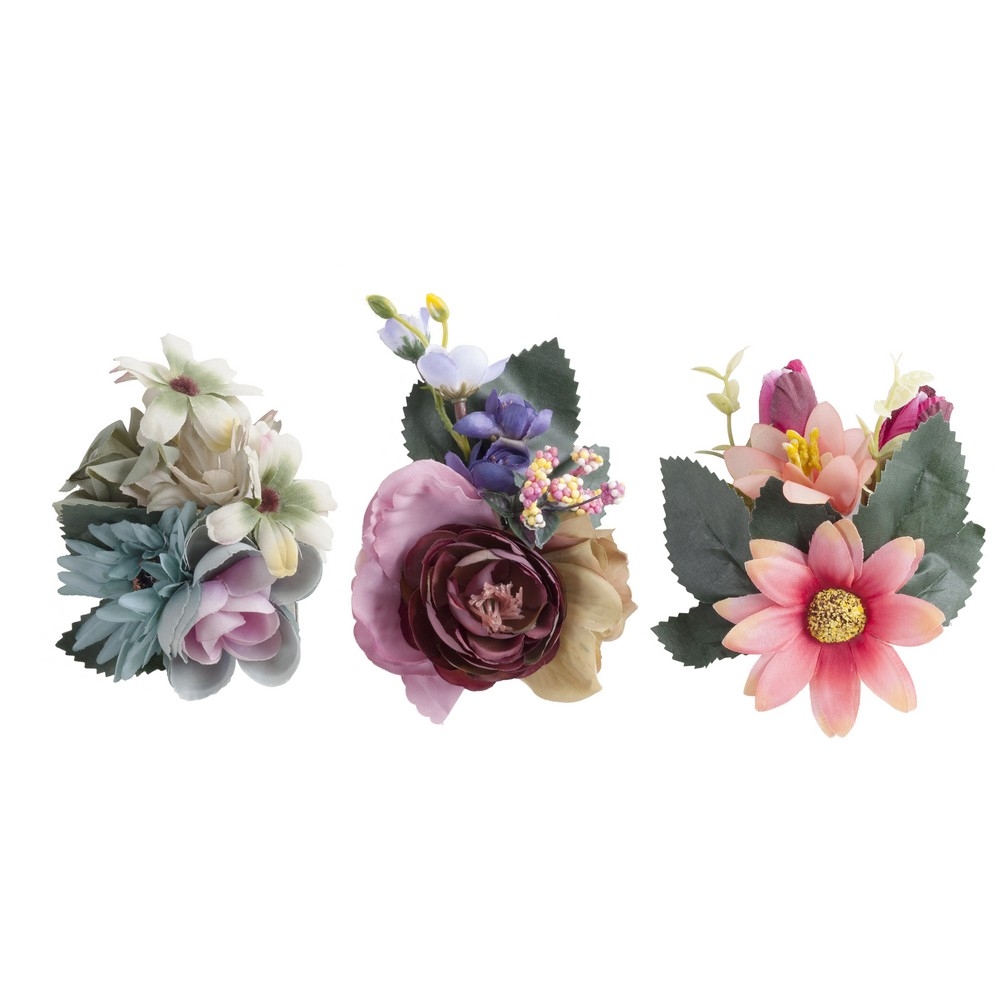 Brooch & hairwear botanical corsage multicoloured
