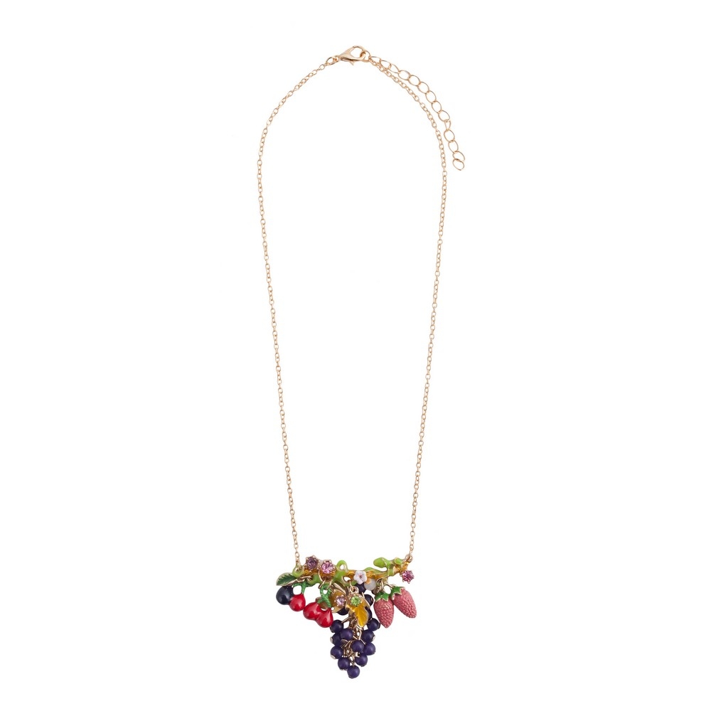 Chain necklace with feature crystal glass carmen miranda