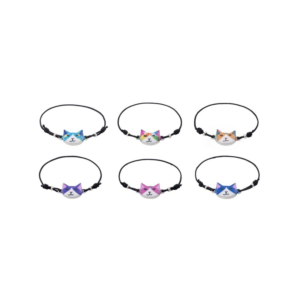 Bracelet enamel crafty cat multicoloured