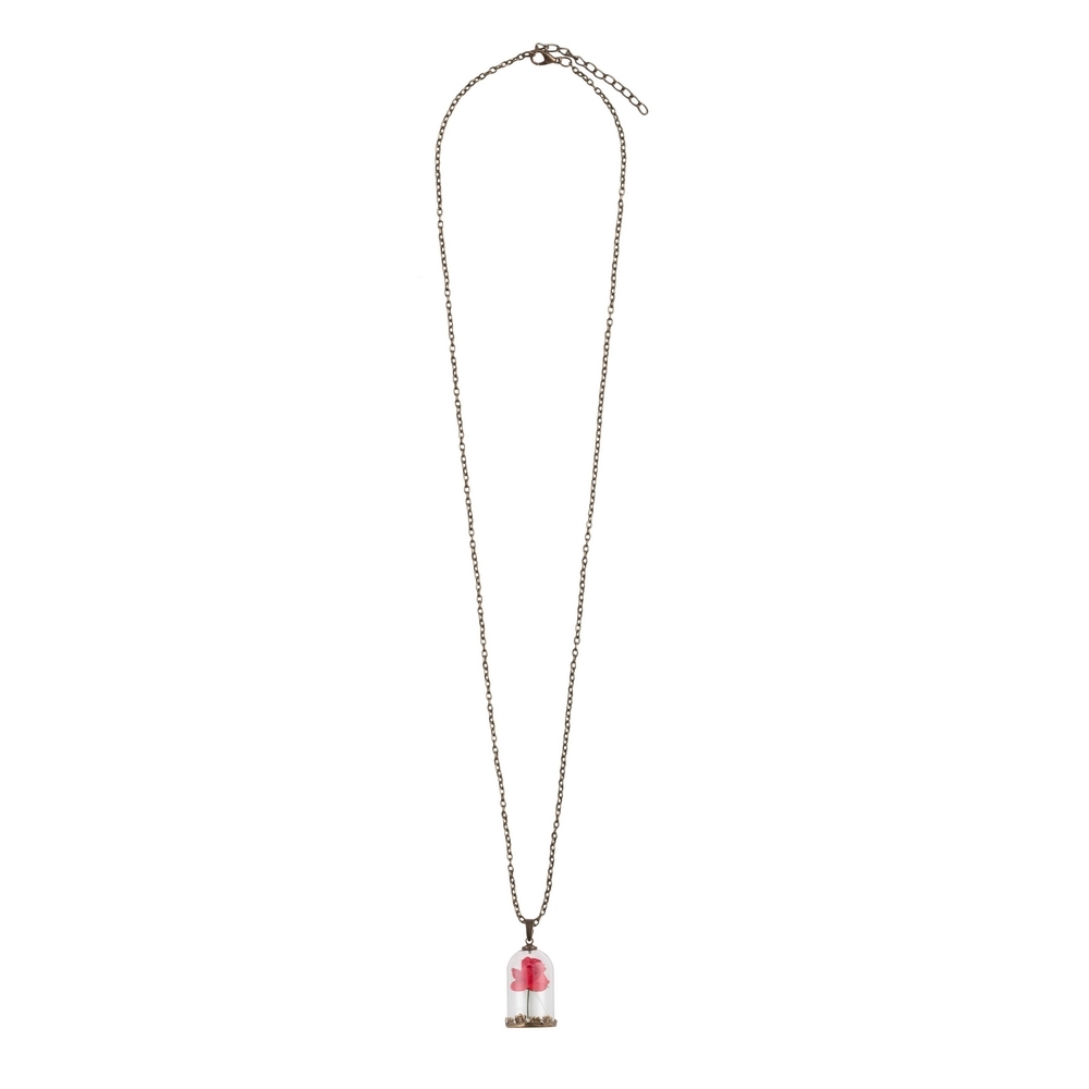 Necklace glass terrarium flower dome