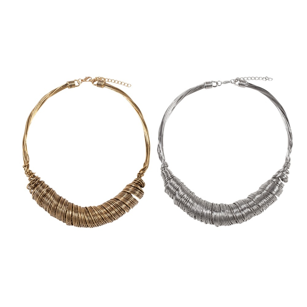 Choker necklace wire spin