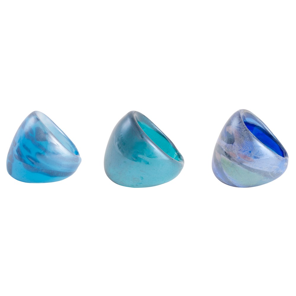 Ring glass lagoon blue