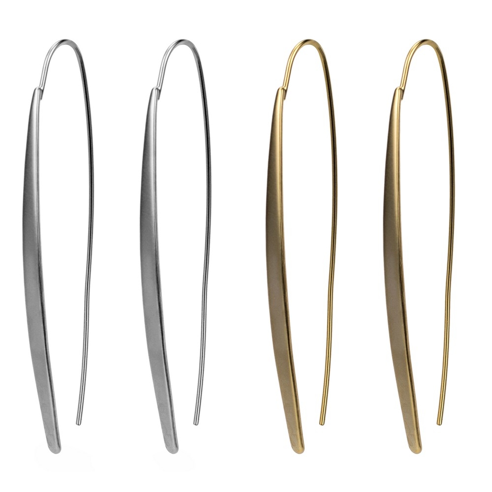 Stud earring long streak