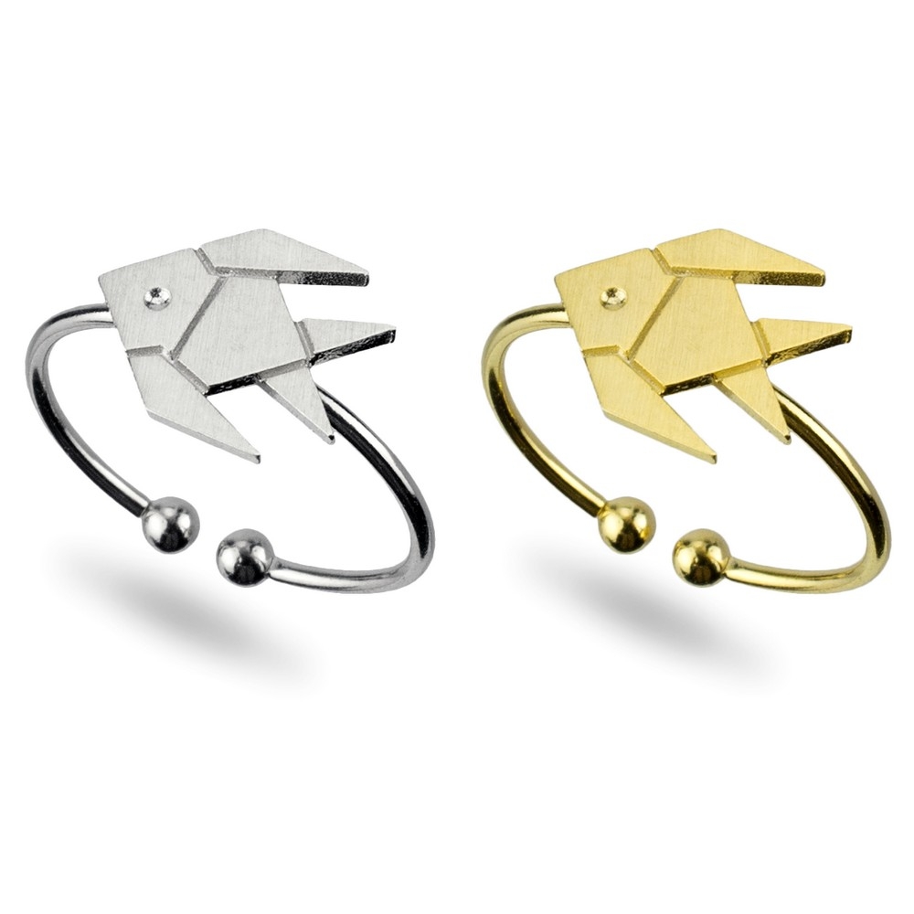 Ring matte origami fish