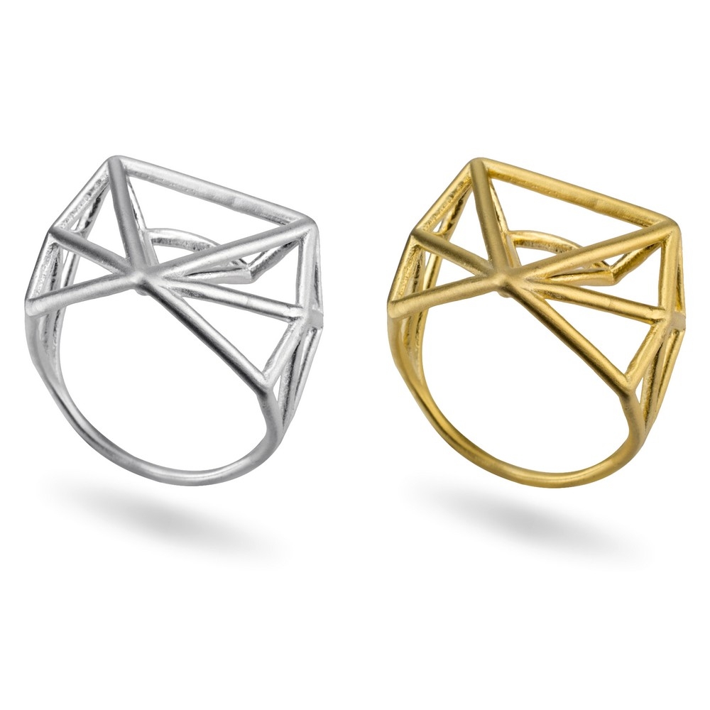 Ring 3D abstract triangle