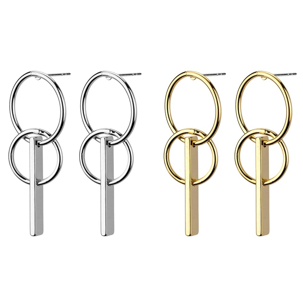 Stud & drop earring hoop & bar