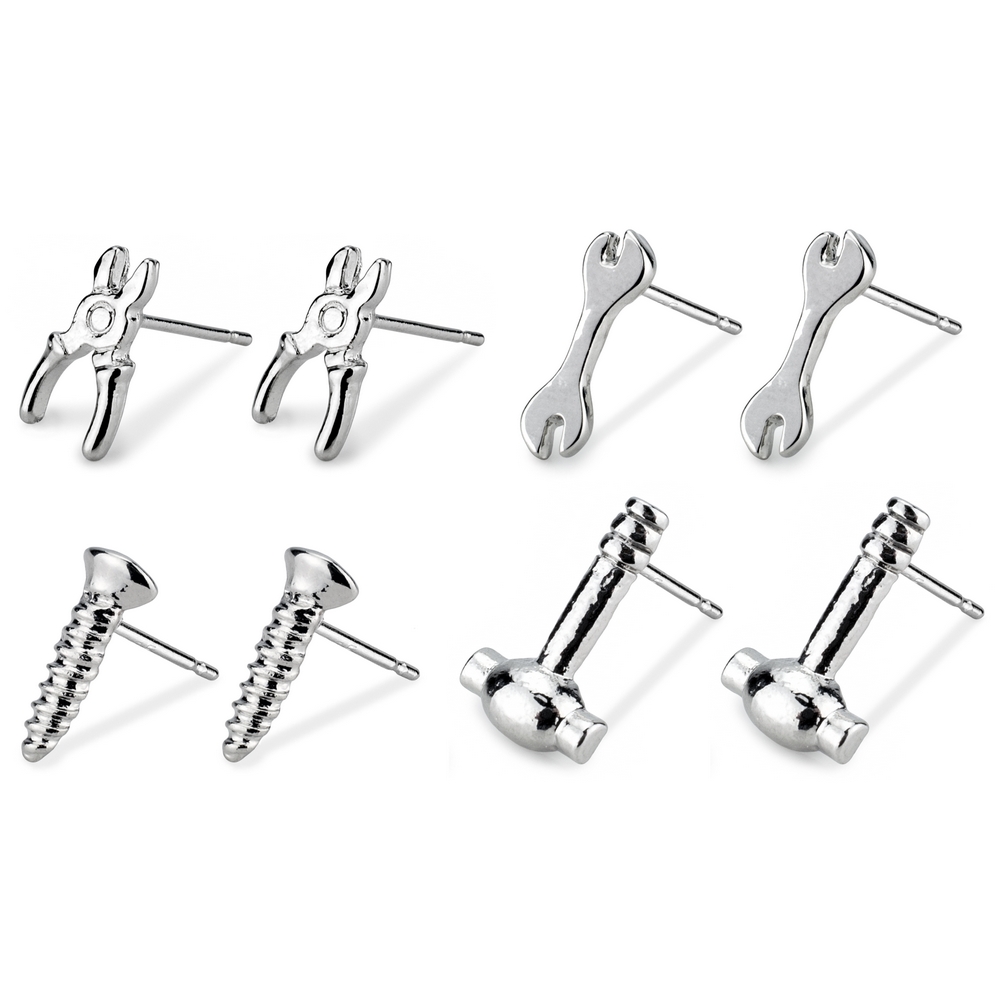 Stud earring shiny tool box