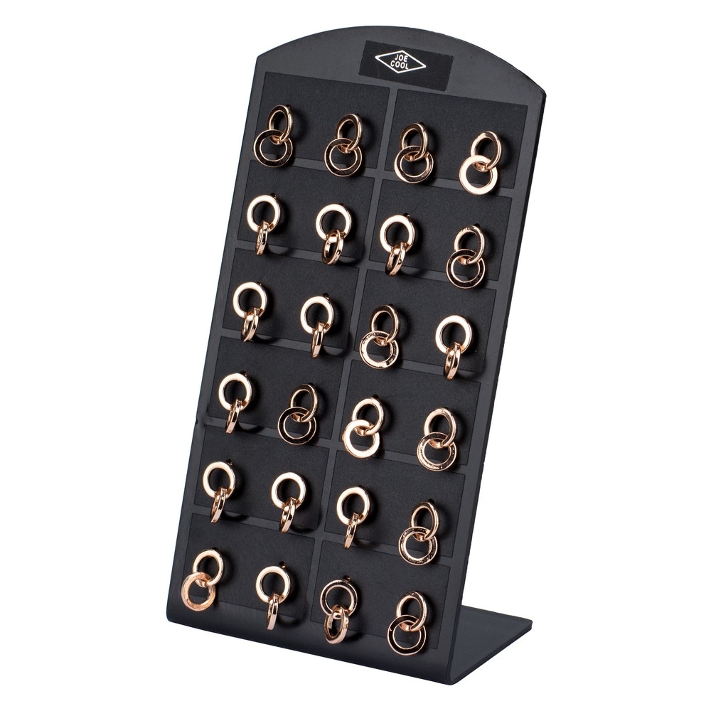 Stud earring double rings