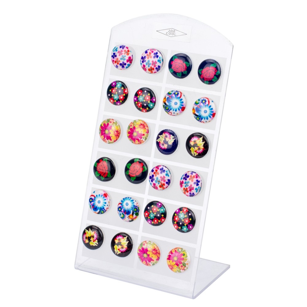 Stud earring resin mini flower