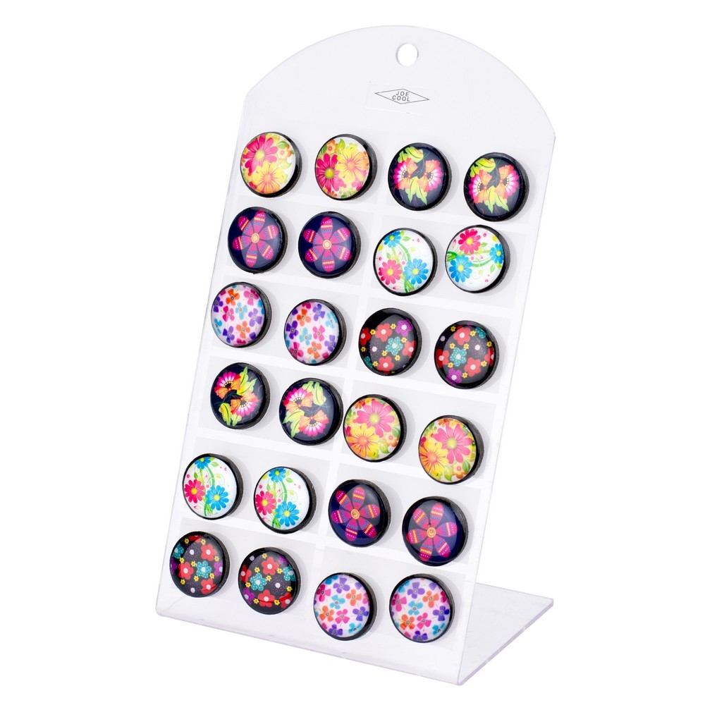 Stud earring resin flower power