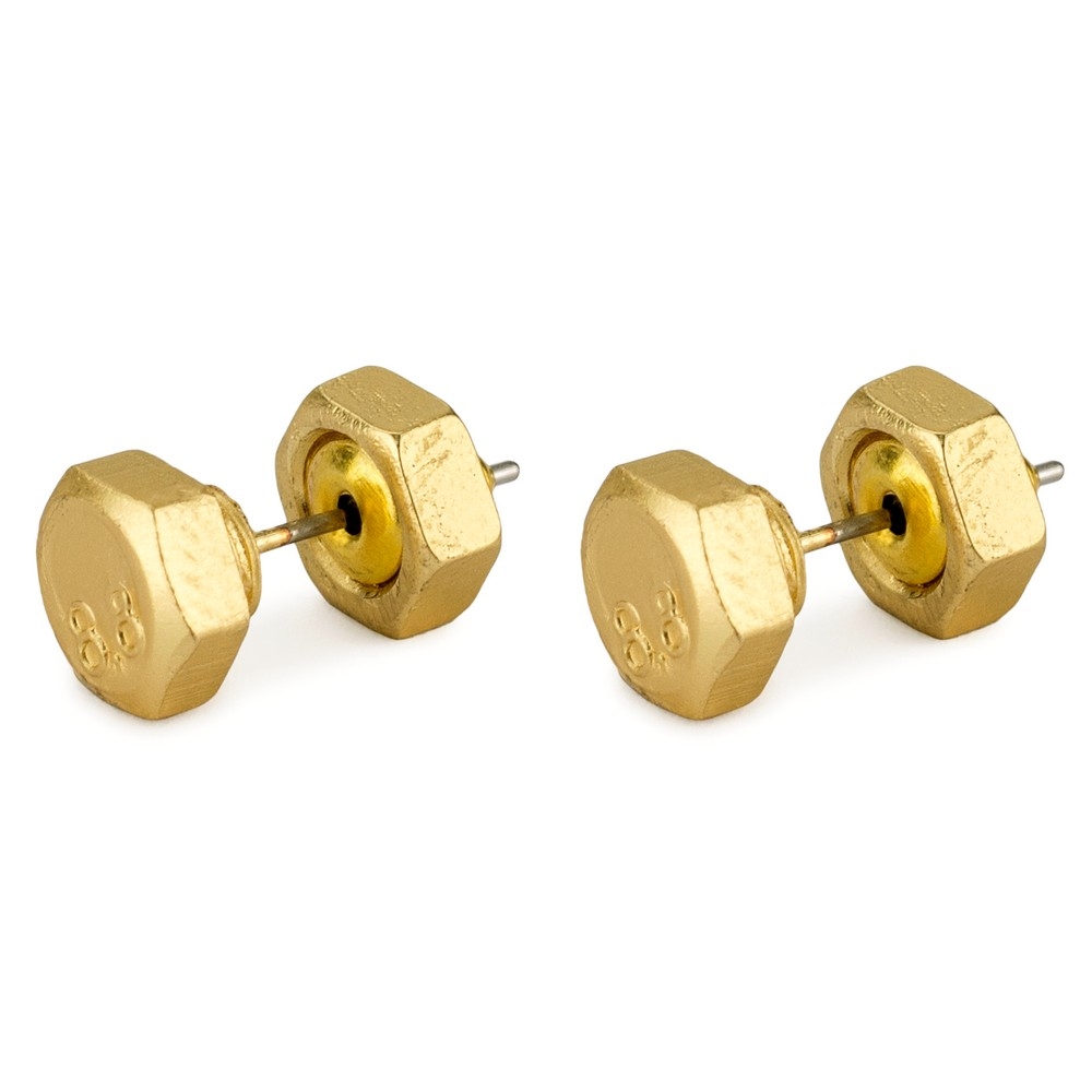 Stud earring bolt gold