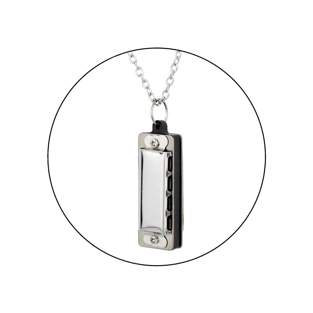 Necklace with a pendant harmonica silver - Image 2