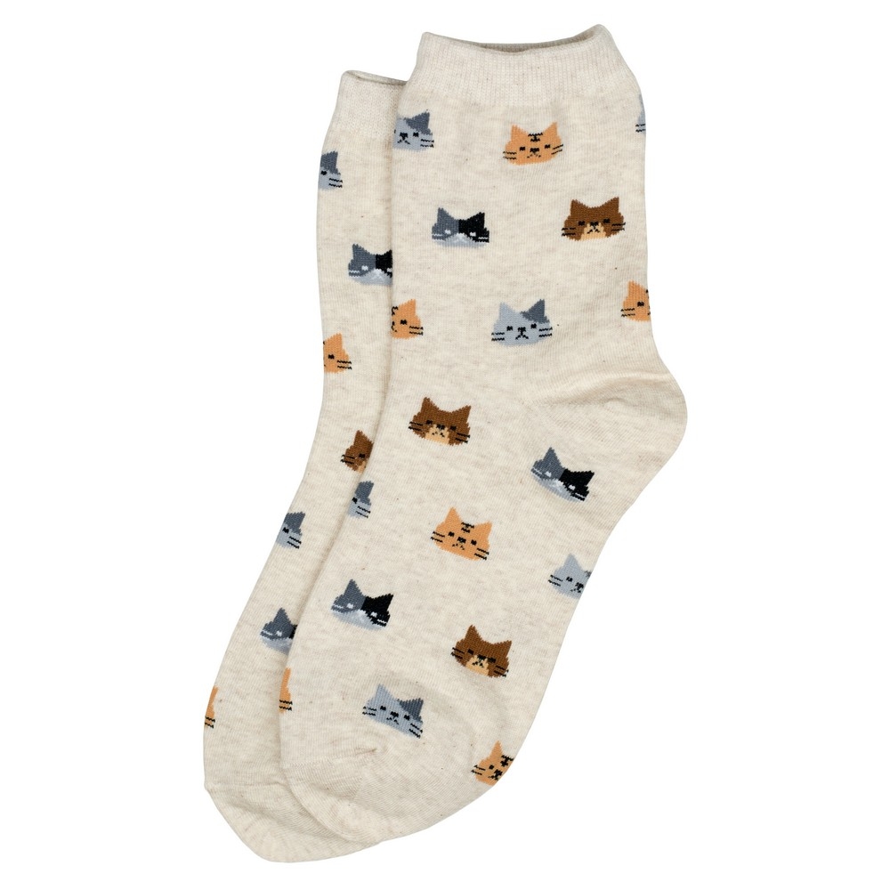 Socks cotton & spandex dream cat cream