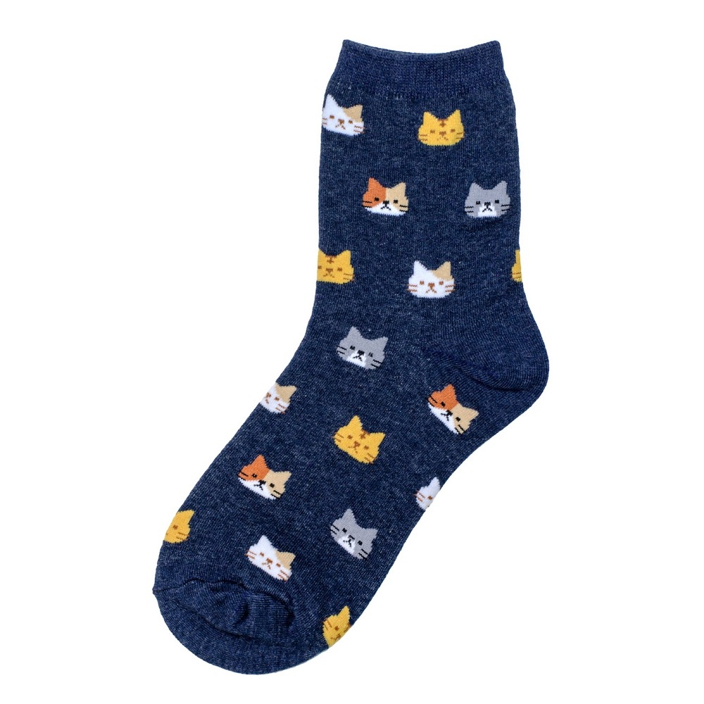 Socks cotton & spandex dream cat navy blue
