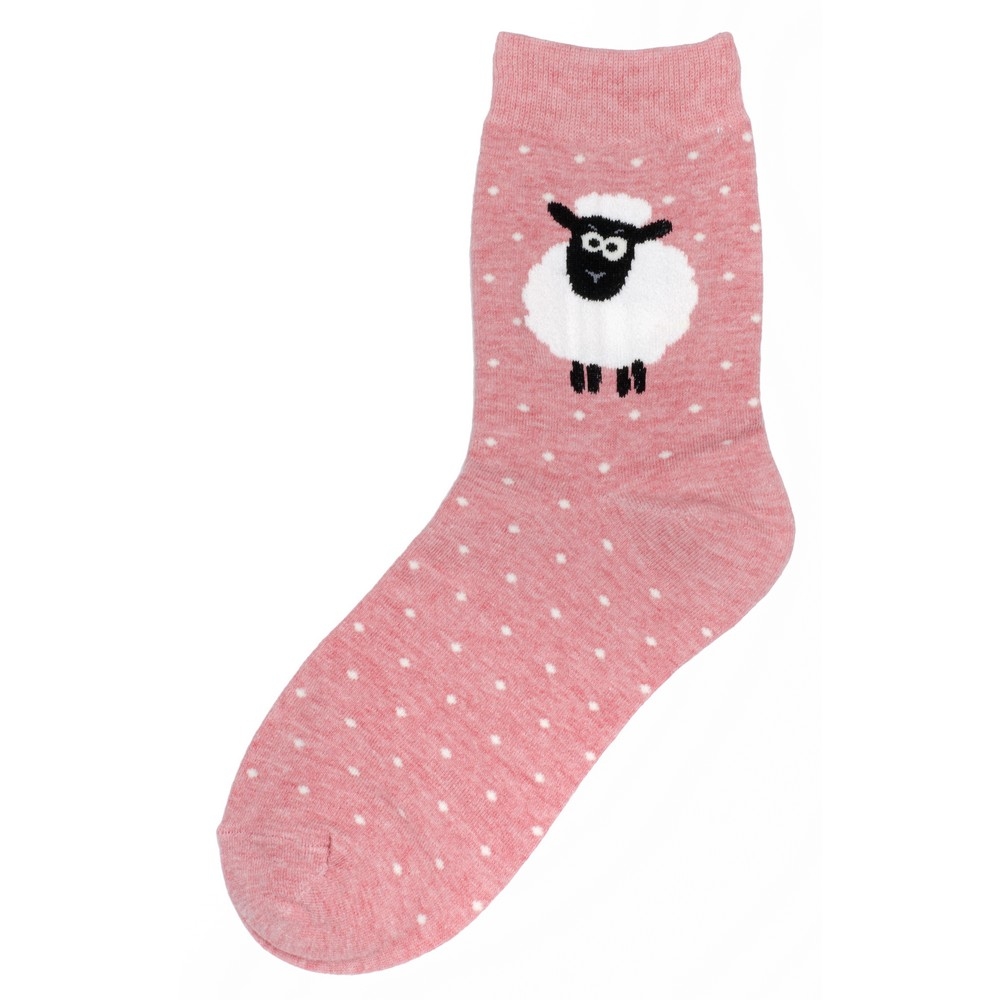 Socks cotton & spandex feeling sheepish pink