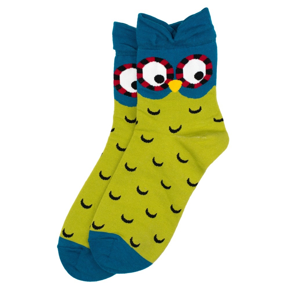Socks cotton & spandex owl green