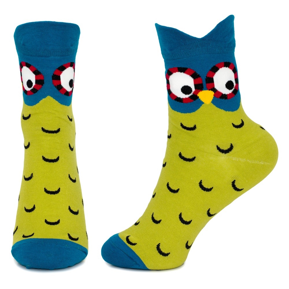 Socks cotton & spandex owl green - Image 2