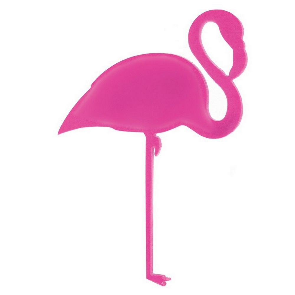 Brooch acrylic flamingo 60mm