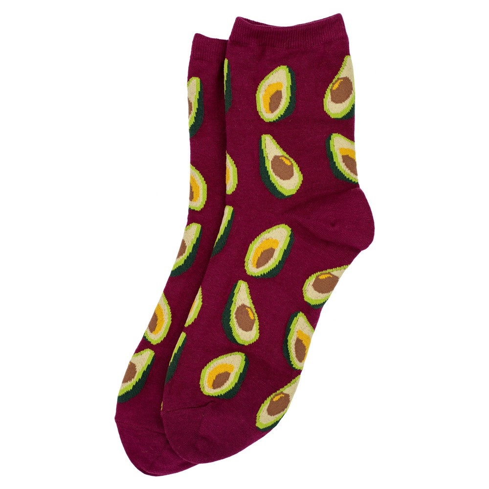 Socks cotton & spandex avocado red