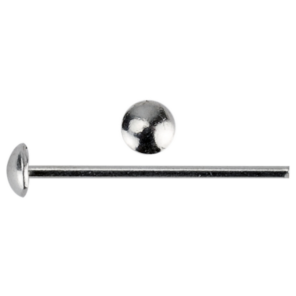 Nose stud 925 silver tiny round silver - Image 2