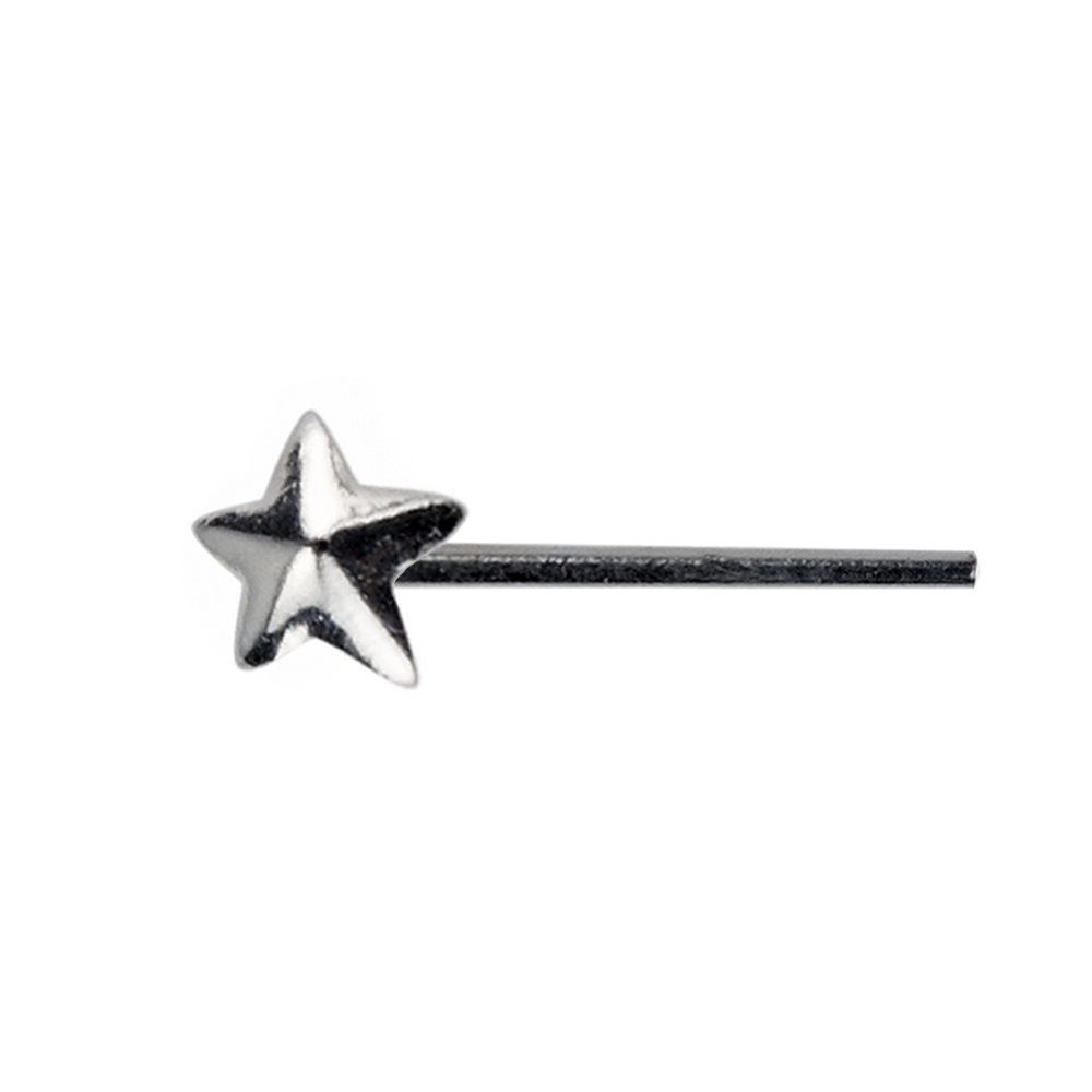 Nose stud 925 silver tiny star silver