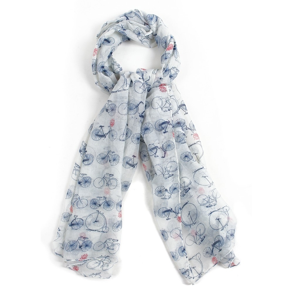 Scarf bicycle white