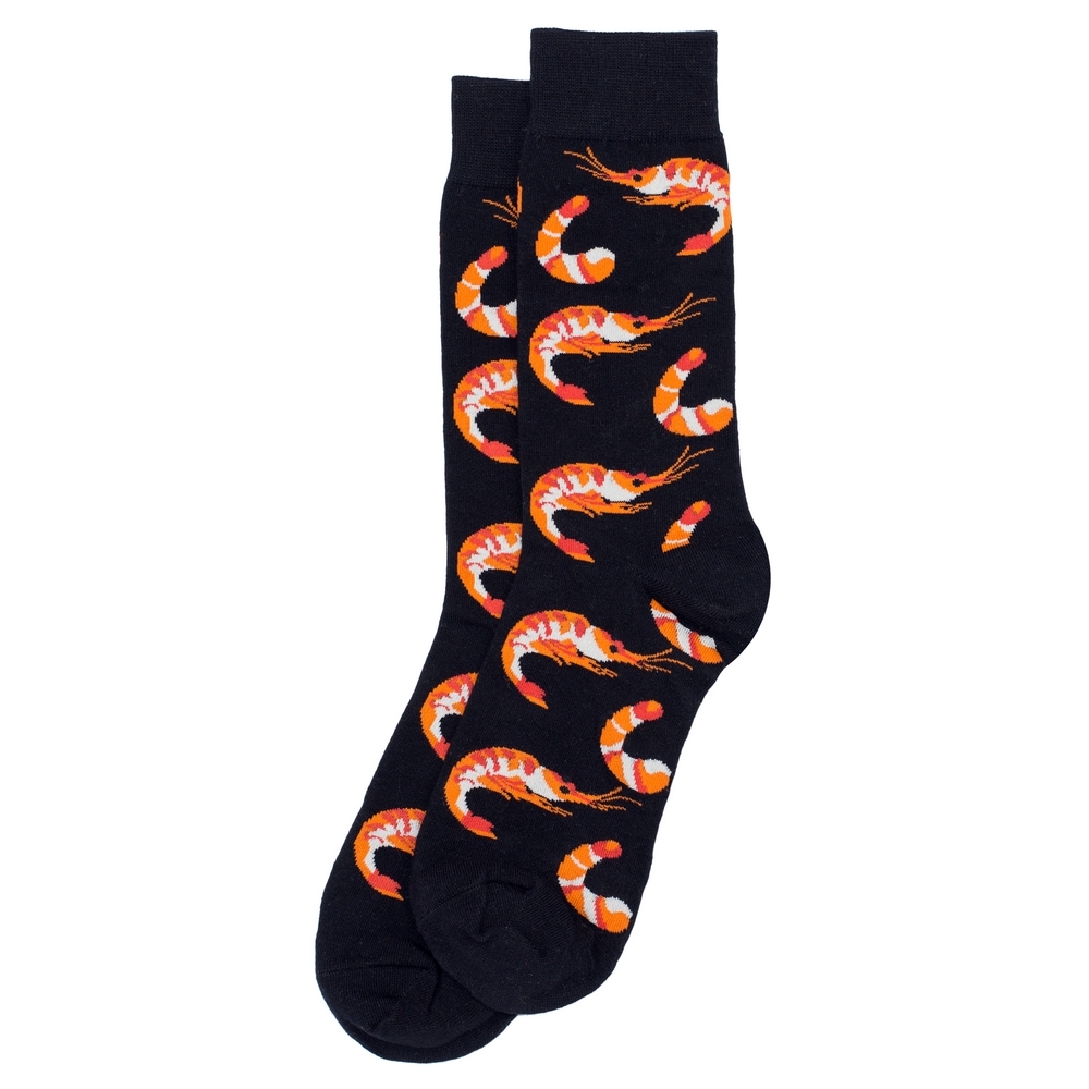 Socks cotton gents prawn cocktail black