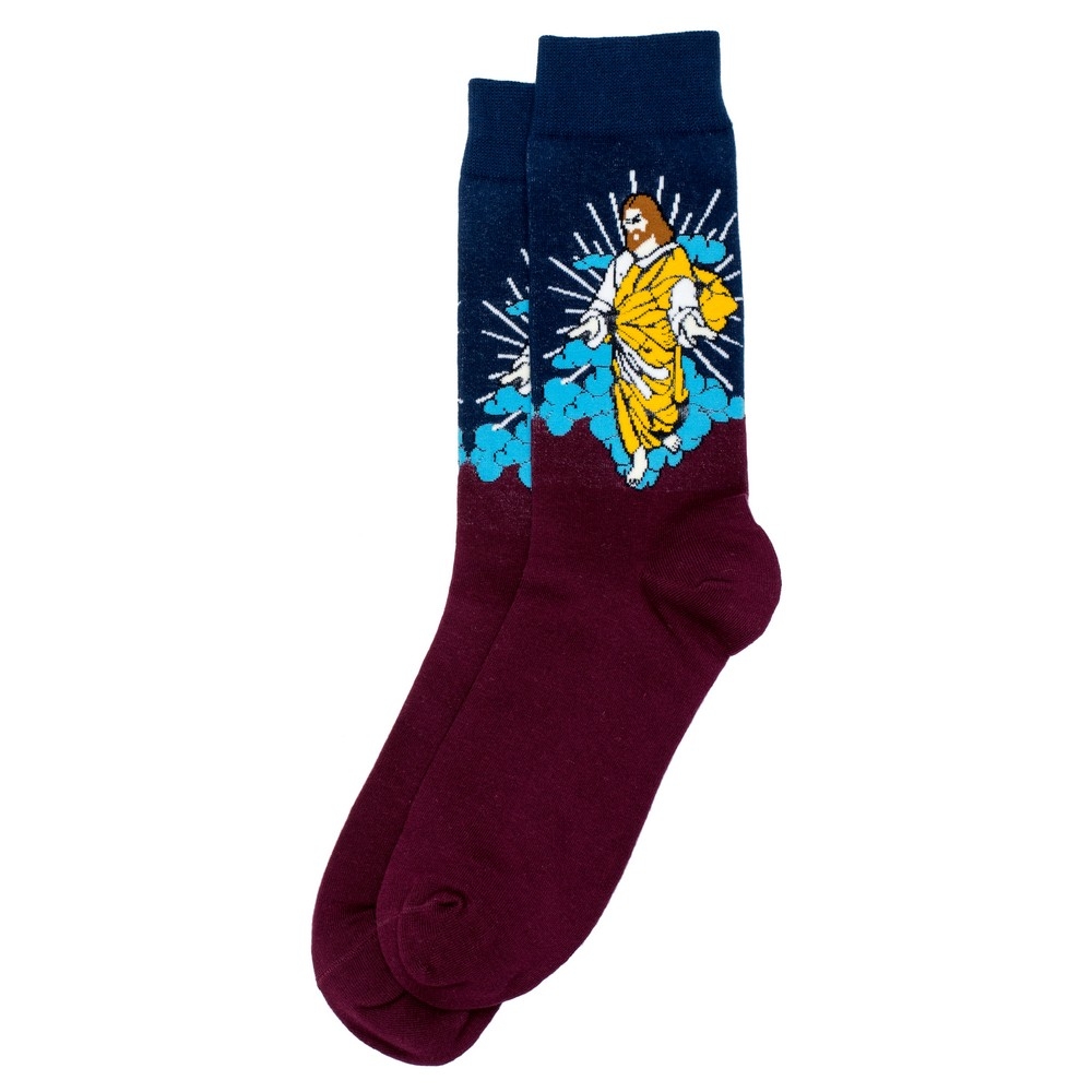 Socks cotton gents Jesus christ multicoloured