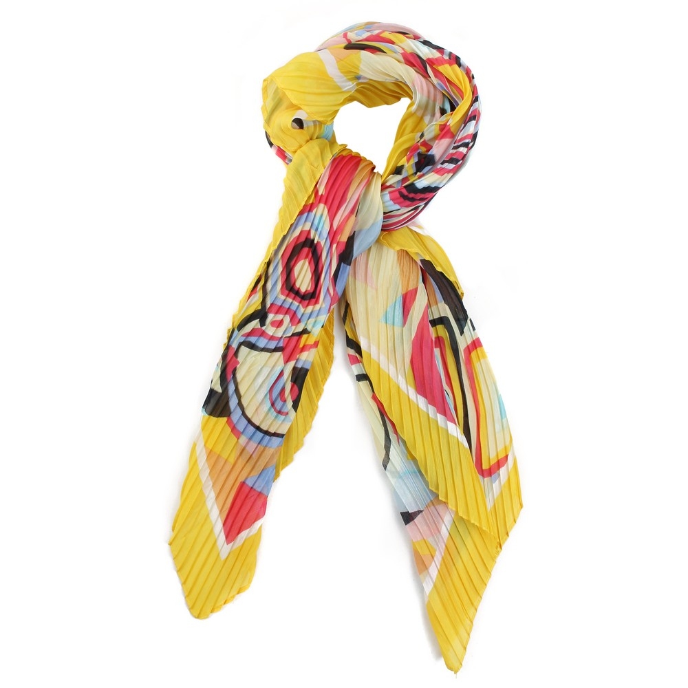 Scarf vibrant multicoloured yellow