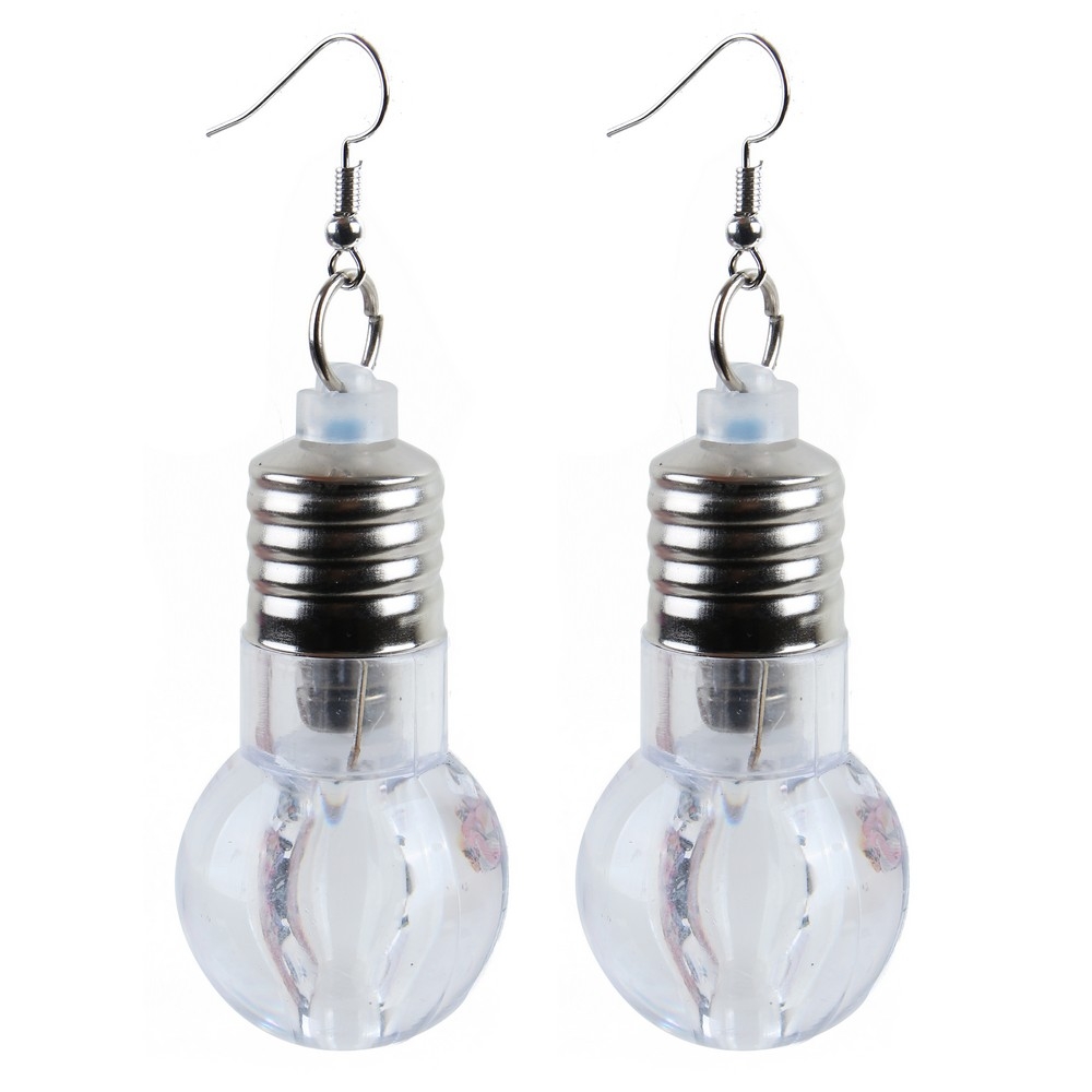 Drop earring acrylic light bulb with LED translucent
