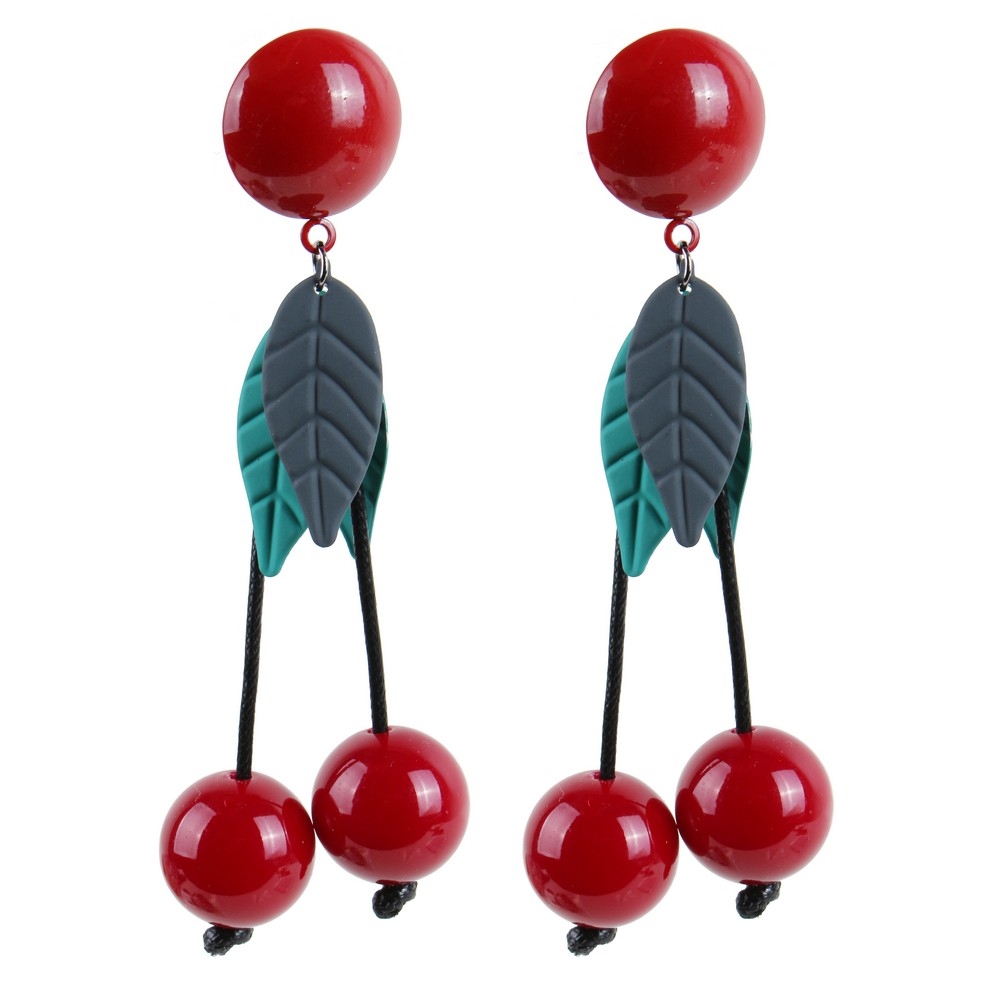 Drop earring big cherry