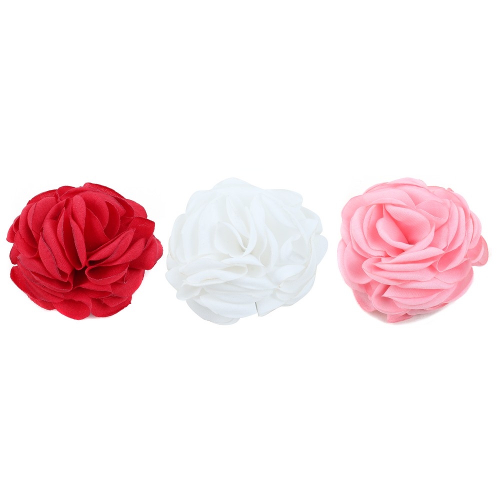 Brooch & hairwear fabric rose multicoloured