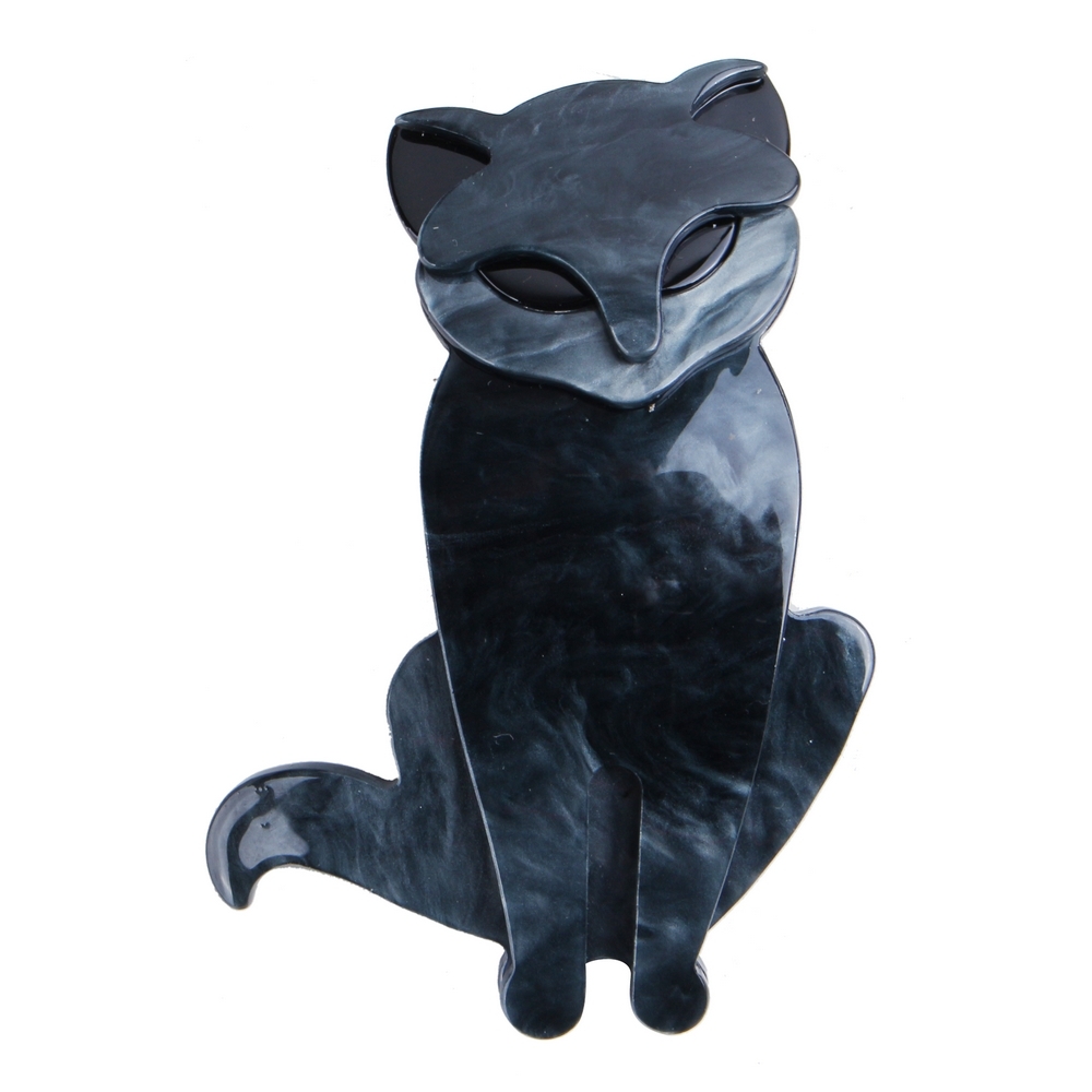 Brooch acrylic classy cat