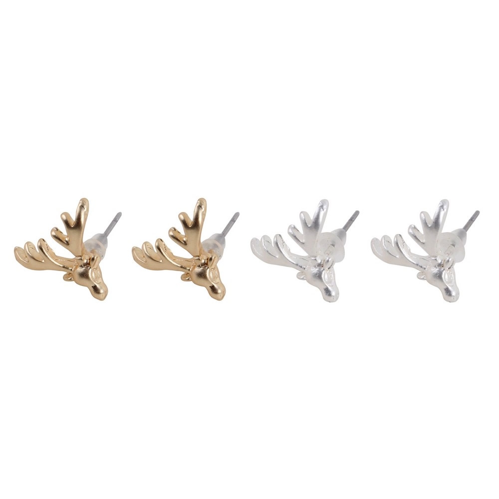 Stud earring stag head