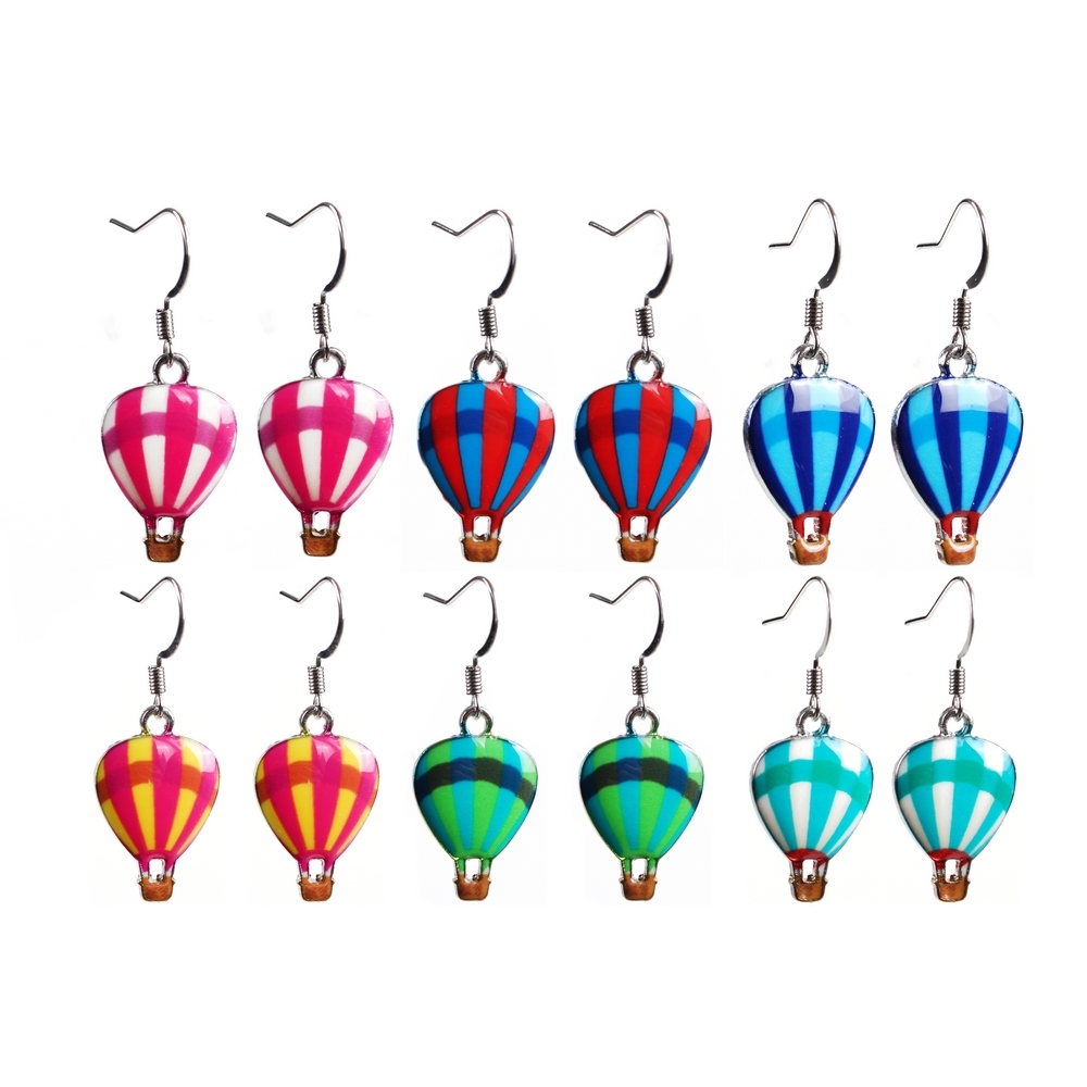 Drop earring acrylic balloon multicoloured