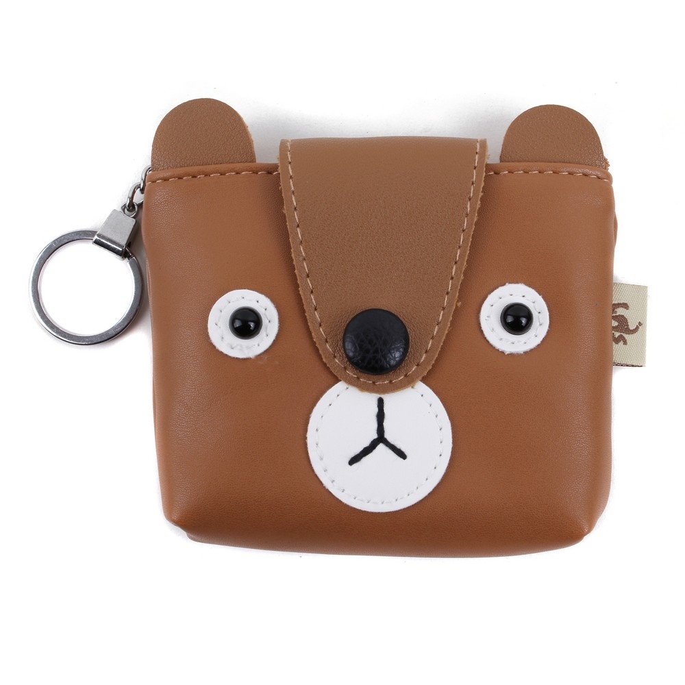 Coin purse button nose ted brown