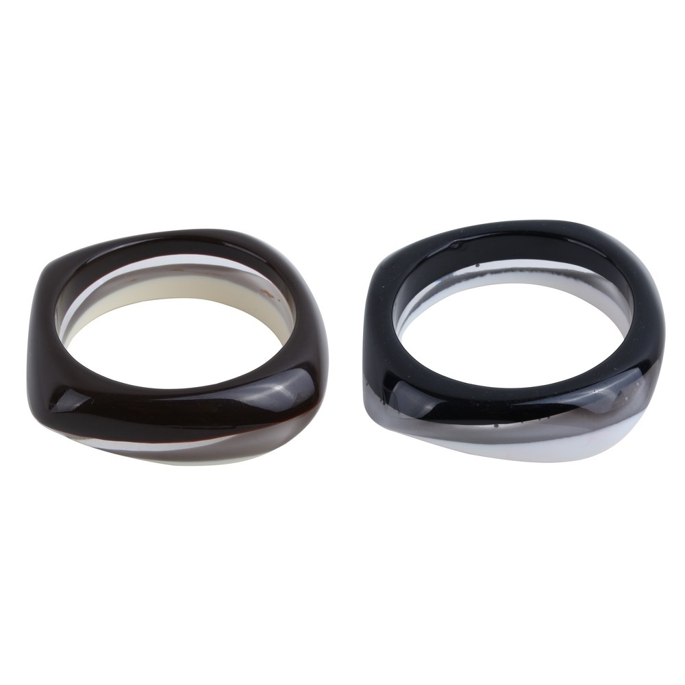 Bangle resin tonal soft square