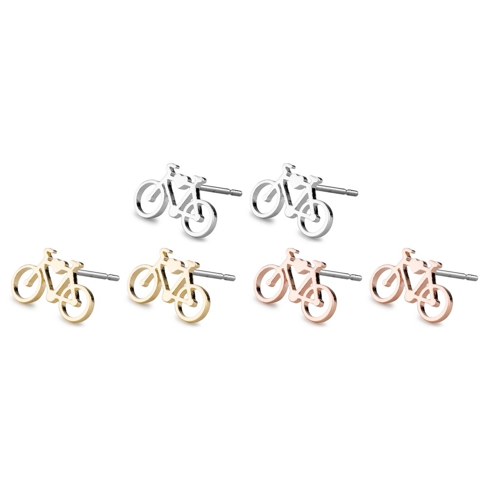 Stud earring bicycle