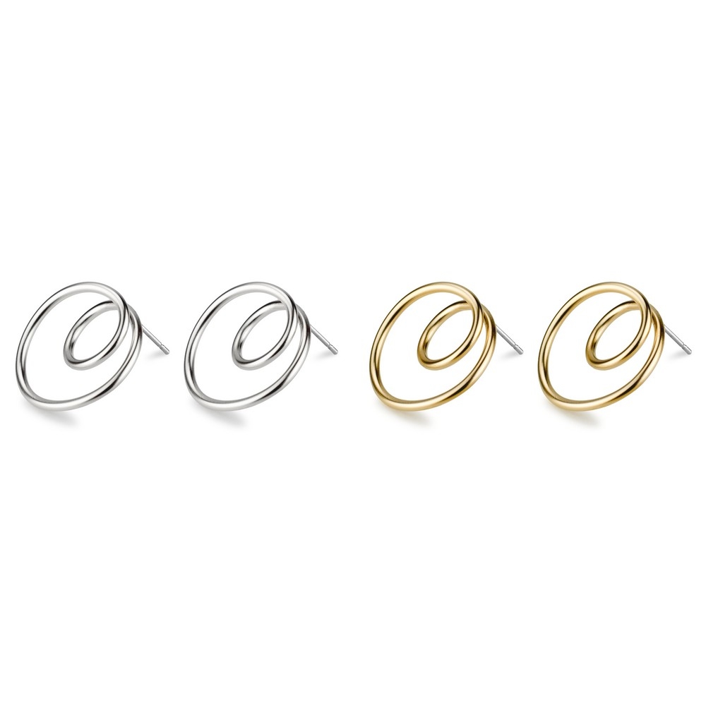 Stud earring circle twist