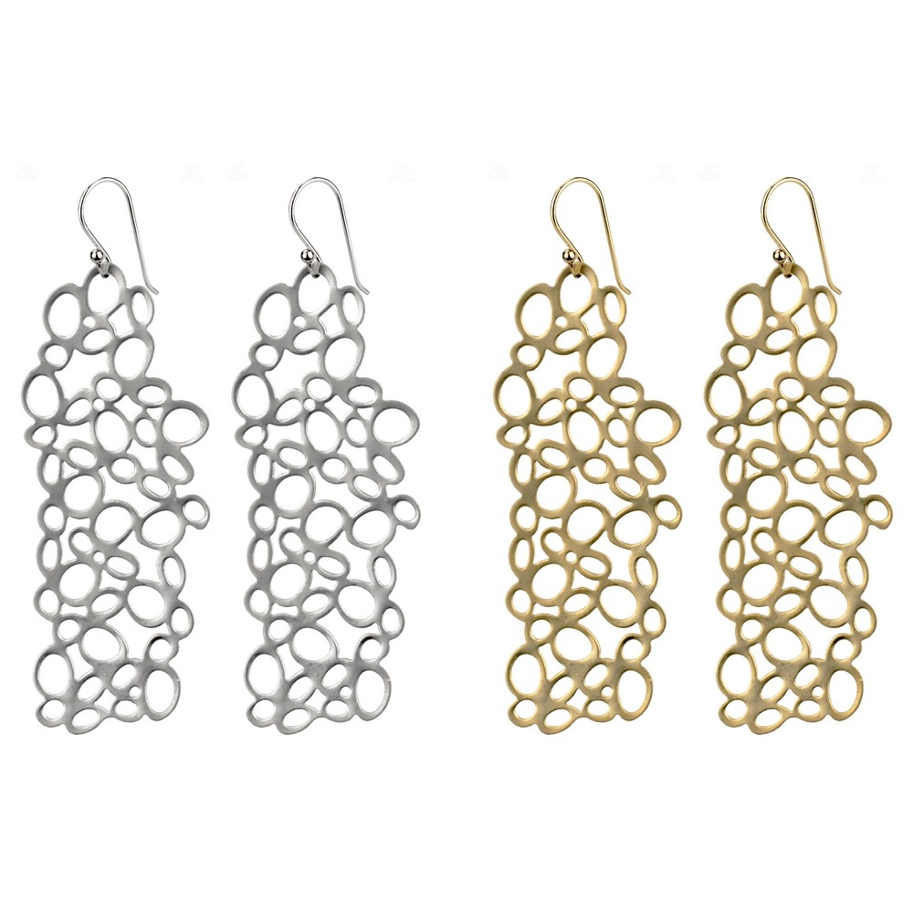 Drop earring cascade bubble effect