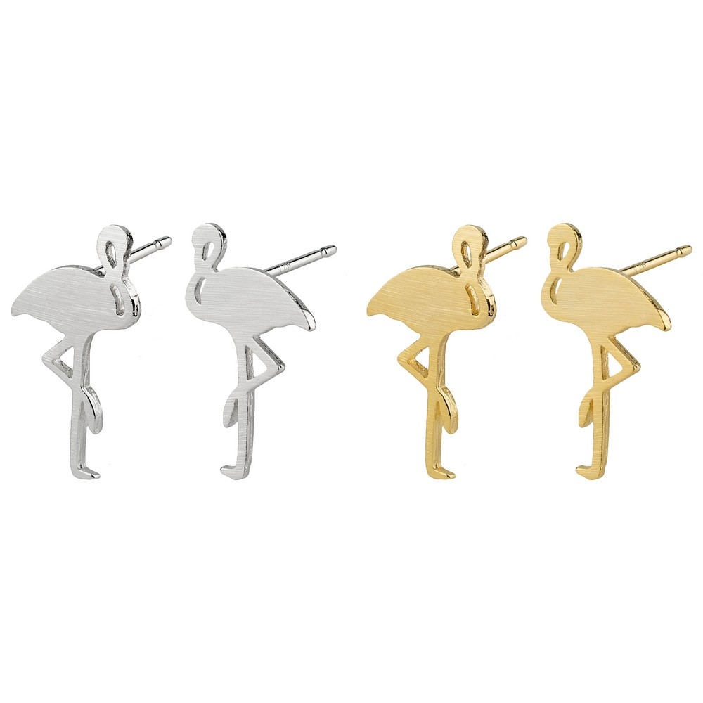 Stud earring flamingo