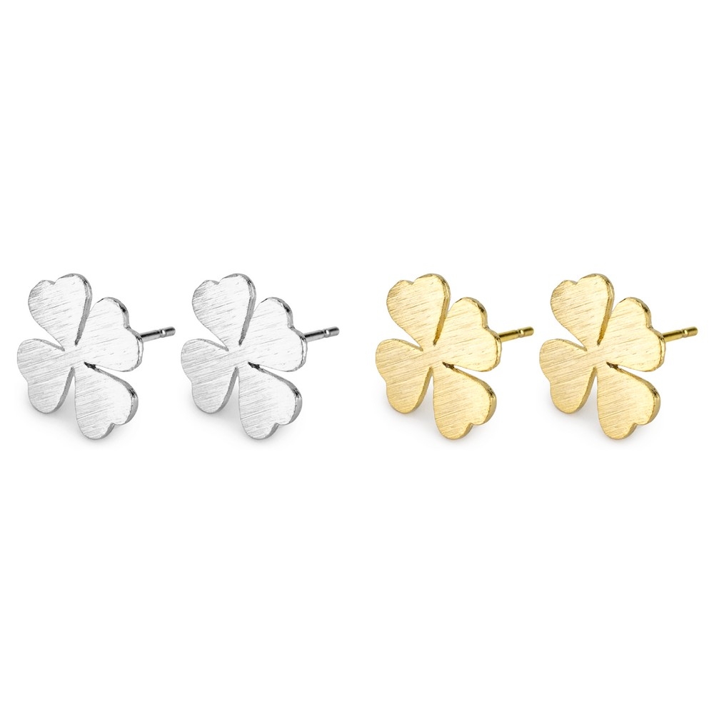 Stud earring four leaf clover