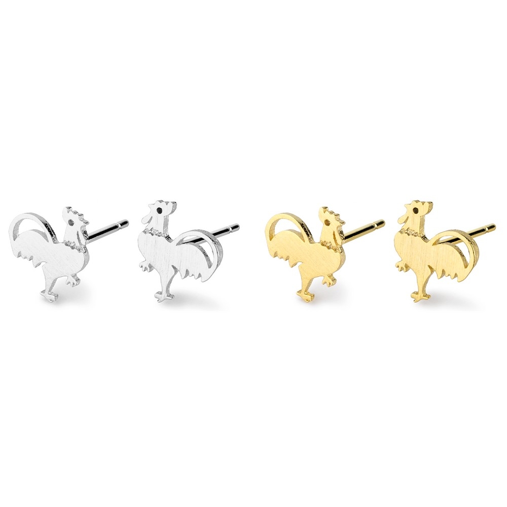 Stud earring cockerel