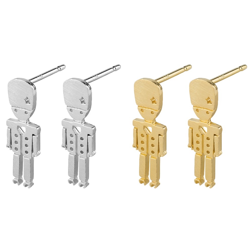 Stud earring toy soldier