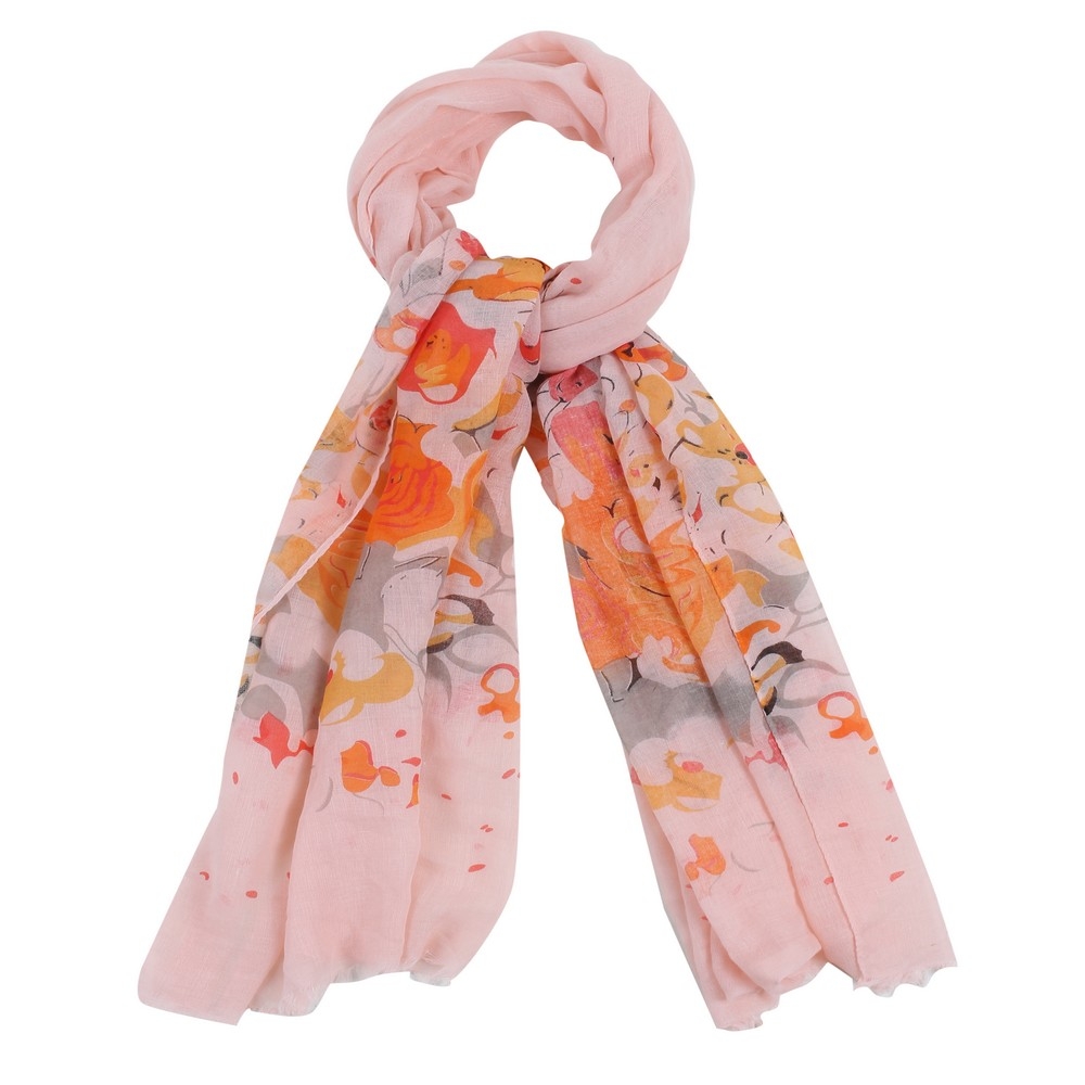 Scarf lively rose pink