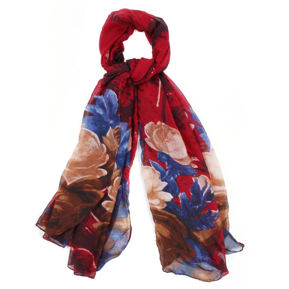 Scarf rose bloom red