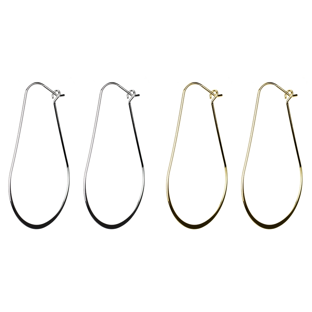 Hoop earring elegant peardrop