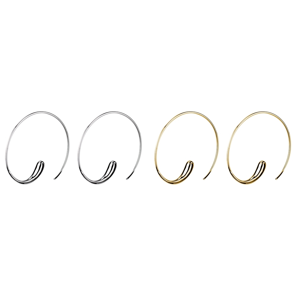Hoop earring delicate swirl