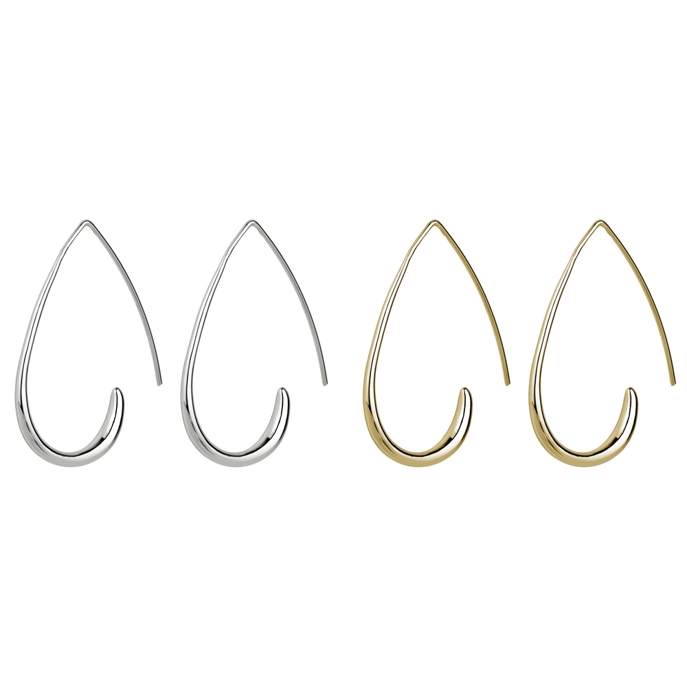 Hoop earring delicate scoop